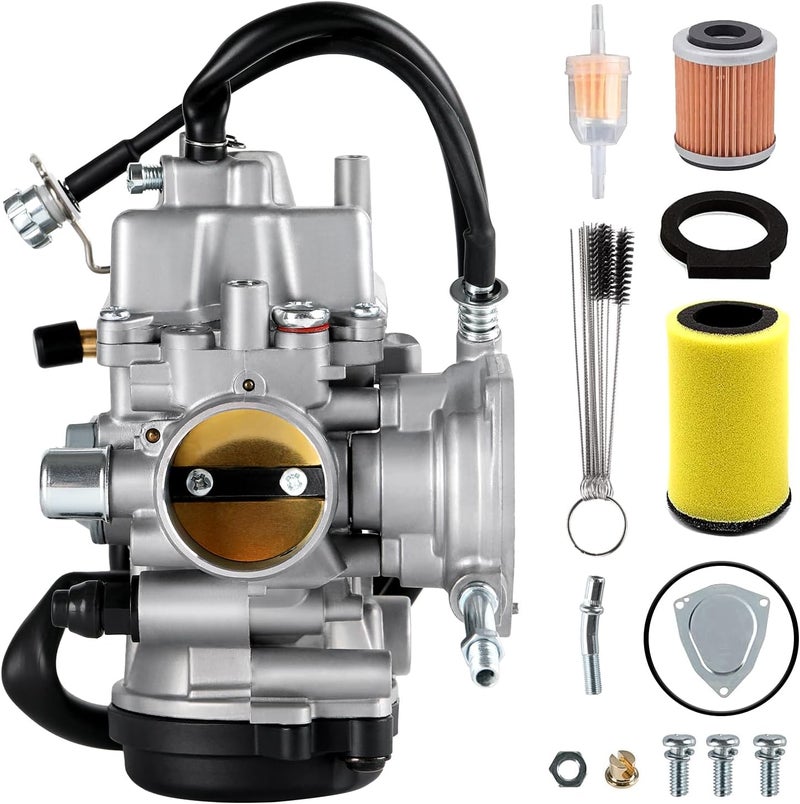 YDO YFM400 Carburetor Fits for Yamaha 2000-2006 Big Bear YFM 400,Kodiak 400,2007-2010 Wolverine 450,2007-2014 Grizzly 350 450 ATV with Air Fuel Filter - Image 1